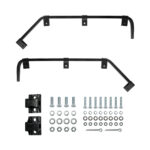 Black Angled Mud Flap Hangers With Mounting Hardware - No Coil (Pair) 67036