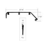 Black Angled Mud Flap Hangers With Mounting Hardware - No Coil (Pair) - Image 12