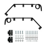 Black Angled Mud Flap Hangers With Mounting Hardware- 1 Coil (Pair) 67037