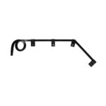 Black Angled Mud Flap Hangers With Mounting Hardware- 1 Coil (Pair) - Image 2