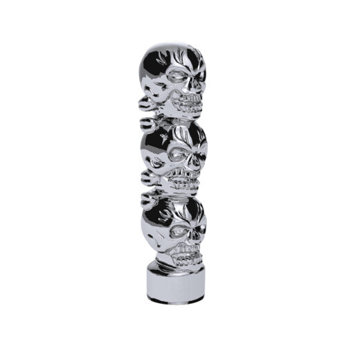 1/2"-13 Thread-On 3 Skull Shift Knob-Chrome 70536B
