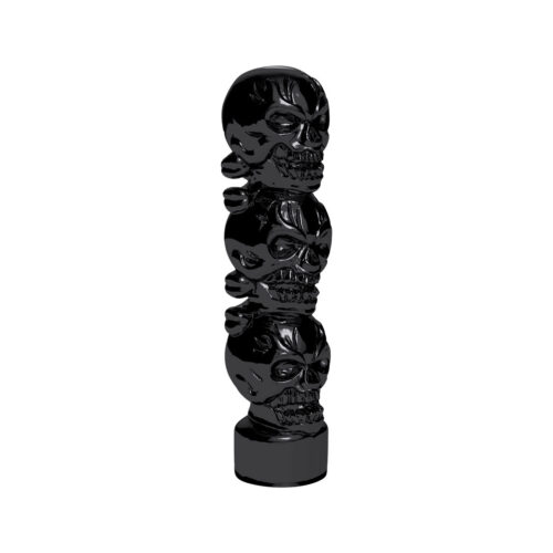 1/2"-13 Thread-On 3 Skull Candy Color Shift Knob-Glossy Black 70537B