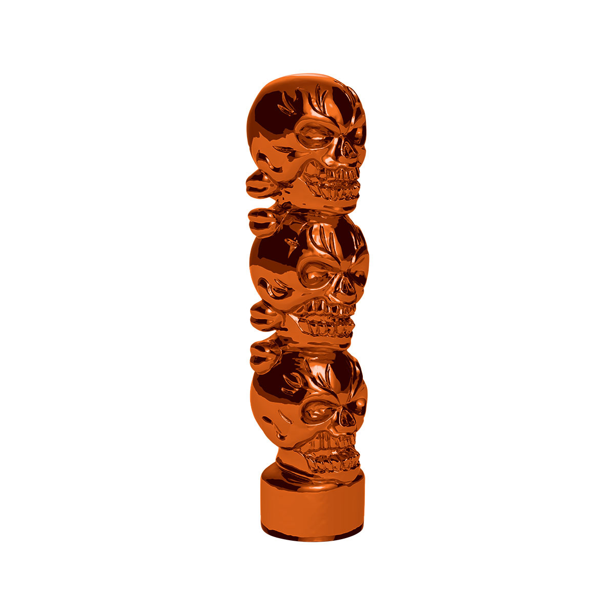 1/2"-13 Thread-On 3 Skull Candy Color Shift Knob-Cadmium Orange 70541B