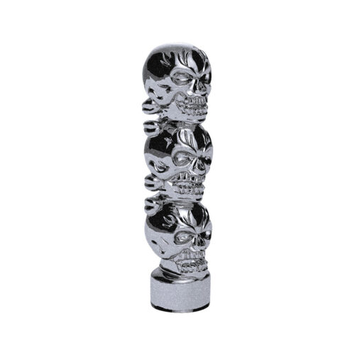 1/2"-13 Thread-On 3 Skull Candy Color Shift Knob-Liquid Silver 70544B