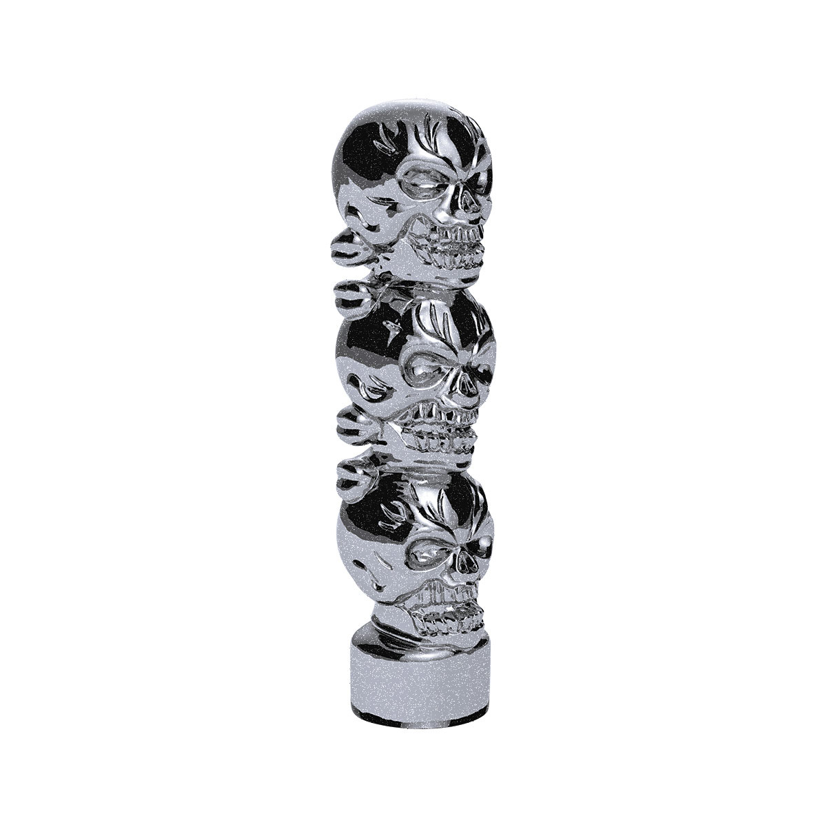 1/2"-13 Thread-On 3 Skull Candy Color Shift Knob-Liquid Silver 70544B