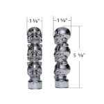 1/2"-13 Thread-On 3 Skull Candy Color Shift Knob-Liquid Silver - Image 5