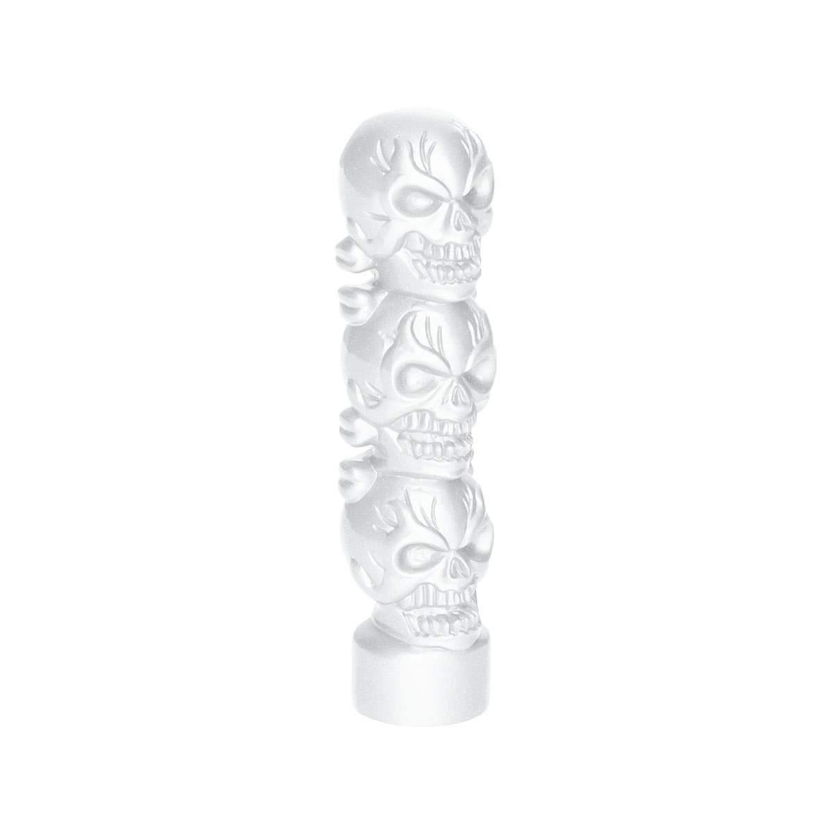 1/2"-13 Thread-On 3 Skull Candy Color Shift Knob-Pearl White 70545B
