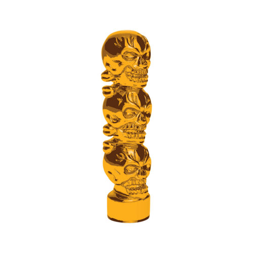 1/2"-13 Thread-On 3 Skull Candy Color Shift Knob-Electric Yellow 70546B