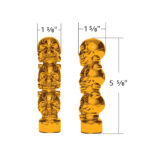 1/2"-13 Thread-On 3 Skull Candy Color Shift Knob-Electric Yellow - Image 5