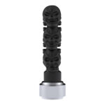 Thread-On 3-Skulls Gearshift Knob With Adapter For Eaton-Fuller 9/10 Speed Shifter-Matte Black - Image 2