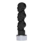 Thread-On 3-Skull Gearshift Knob With Adapter For Eaton-Fuller 13/15/18 Speed Shifter-Matte Black - Image 3