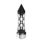 Thread-On Daytona Style Spike Gearshift Knob With LED 9/10 Speed Adapter - Black/White LED 70913