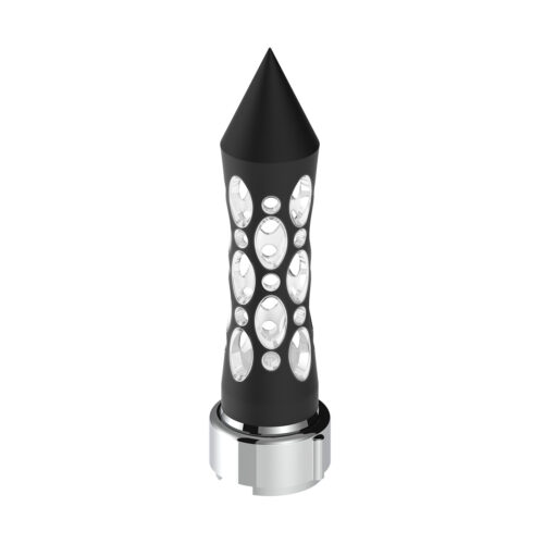 Thread-On Daytona Style Spike Gearshift Knob With LED 9/10 Speed Adapter - Black/White LED 70913