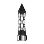 Thread-On Daytona Style Spike Gearshift Knob With LED 9/10 Speed Adapter - Black/White LED - Image 3