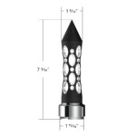 Thread-On Daytona Style Spike Gearshift Knob With LED 9/10 Speed Adapter - Black/White LED - Image 8