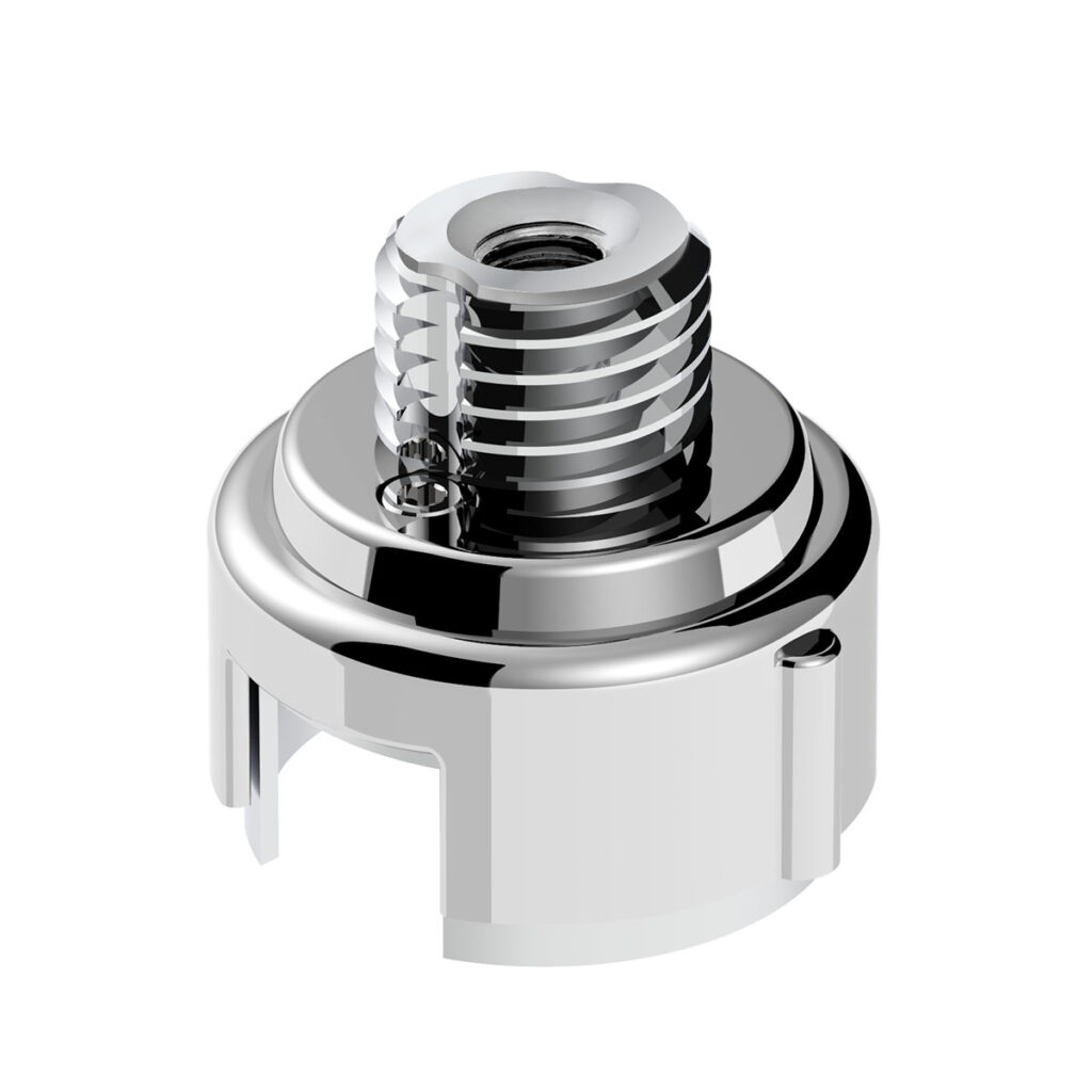 M30X3.5 Thread-On Gearshift Adapter W/LED Mount For Eaton-Fuller 13/15/18 Speed-Liquid Silver 71055