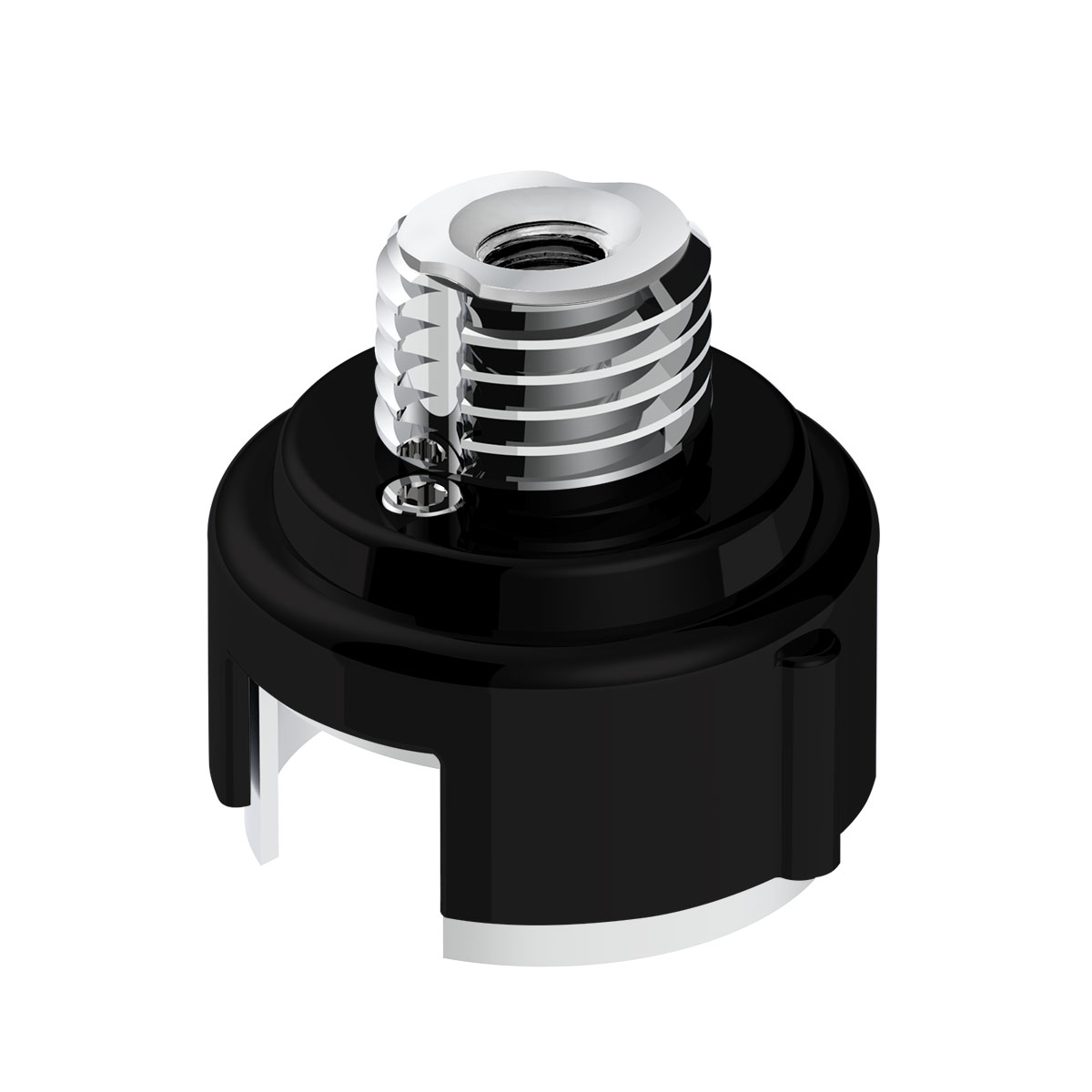 M30X3.5 Thread-On Gearshift Adapter W/LED Mount For Eaton-Fuller 13/15/18 Speed-Matte Black 71060