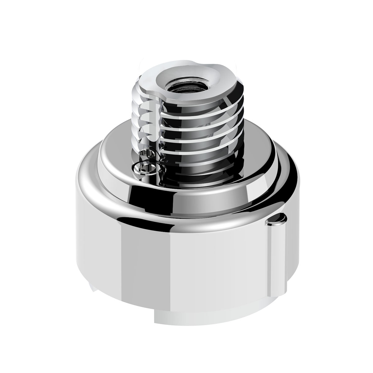 M30X3.5 Thread-On Gearshift Adapter W/LED Mount For Eaton-Fuller 9/10 Speed -Liquid Silver 71065