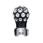 Thread-On Matte Black Phoenix Style Ball Gearshift Knob With LED 13/15/18 Speed Adapter-Red LED - Image 2