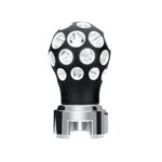 Thread-On Matte Black Phoenix Style Ball Gearshift Knob With LED 13/15/18 Speed Adapter-White LED 71079