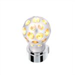 Thread-On Annodized Phoenix Style Ball Gearshift Knob With LED 13/15/18 Speed Adapter-Amber LED - Image 3