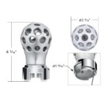Thread-On Annodized Phoenix Style Ball Gearshift Knob With LED 13/15/18 Speed Adapter-Amber LED - Image 9