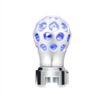 Thread-On Annodized Phoenix Style Ball Gearshift Knob With LED 13/15/18 Speed Adapter-Blue LED 71085
