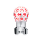 Thread-On Annodized Phoenix Style Ball Gearshift Knob With LED 13/15/18 Speed Adapter-Red LED 71086