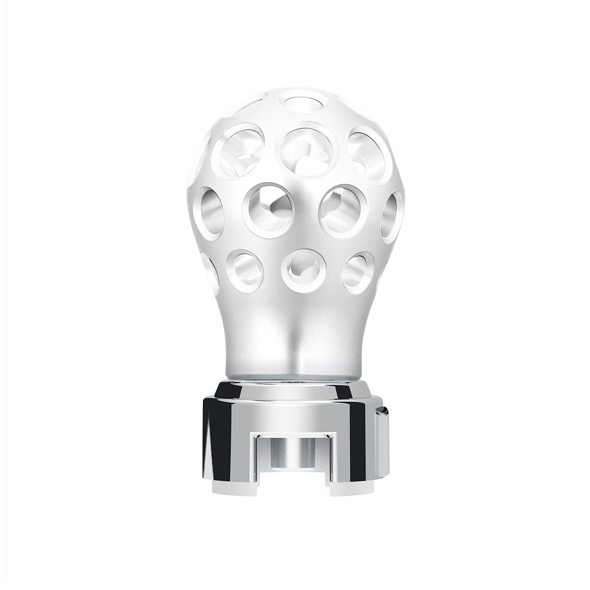 Thread-On Annodized Phoenix Style Ball Gearshift Knob With LED 13/15/18 Speed Adapter-White LED 71087