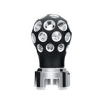 Thread-On Matte Black Phoenix Style Ball Gearshift Knob With LED 13/15/18 Speed Adapter-Green LED - Image 2