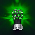 Thread-On Matte Black Phoenix Style Ball Gearshift Knob With LED 13/15/18 Speed Adapter-Green LED - Image 9