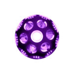 Thread-On Matte Black Phoenix Style Ball Gearshift Knob With LED 13/15/18 Speed Adapter-Purple LED - Image 5