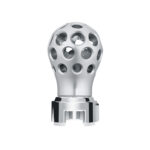 Thread-On Annodized Phoenix Style Ball Gearshift Knob With LED 13/15/18 Speed Adapter-Purple LED - Image 2