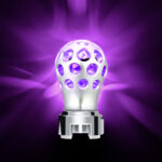 Thread-On Annodized Phoenix Style Ball Gearshift Knob With LED 13/15/18 Speed Adapter-Purple LED - Image 9