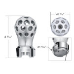 Thread-On Annodized Phoenix Style Ball Gearshift Knob With LED 13/15/18 Speed Adapter-Purple LED - Image 10