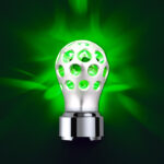 Thread-On Annodized Phoenix Style Ball Gearshift Knob With LED 9/10 Speed Adapter-Green LED - Image 9