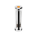 M30X3.5 Thread-On Sonoma Style Gearshift Knob-Amber Crystal/Chrome 71121