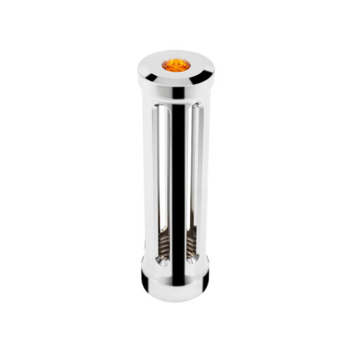 M30X3.5 Thread-On Sonoma Style Gearshift Knob-Amber Crystal/Chrome 71121