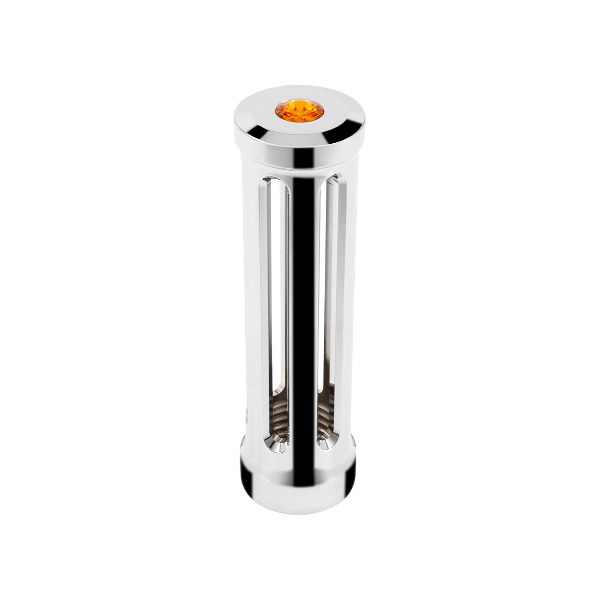 M30X3.5 Thread-On Sonoma Style Gearshift Knob-Amber Crystal/Chrome 71121