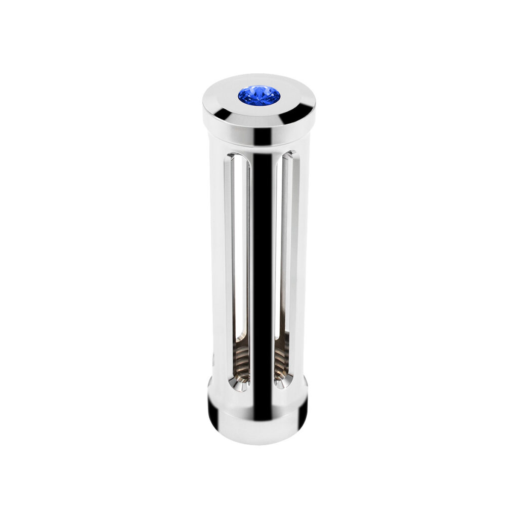 M30X3.5 Thread-On Sonoma Style Gearshift Knob-Blue Crystal/Chrome 71122
