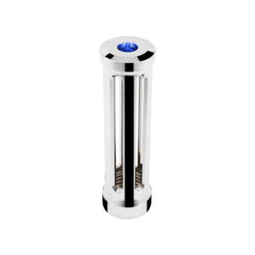 M30X3.5 Thread-On Sonoma Style Gearshift Knob-Blue Crystal/Chrome 71122