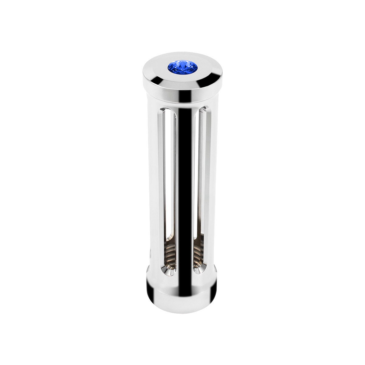 M30X3.5 Thread-On Sonoma Style Gearshift Knob-Blue Crystal/Chrome 71122