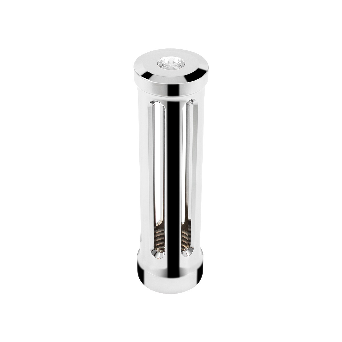 M30X3.5 Thread-On Sonoma Style Gearshift Knob-Clear Crystal/Chrome 71123