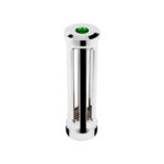 M30X3.5 Thread-On Sonoma Style Gearshift Knob-Dark Green Crystal/Chrome 71124
