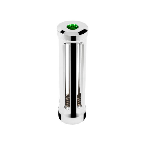 M30X3.5 Thread-On Sonoma Style Gearshift Knob-Dark Green Crystal/Chrome 71124