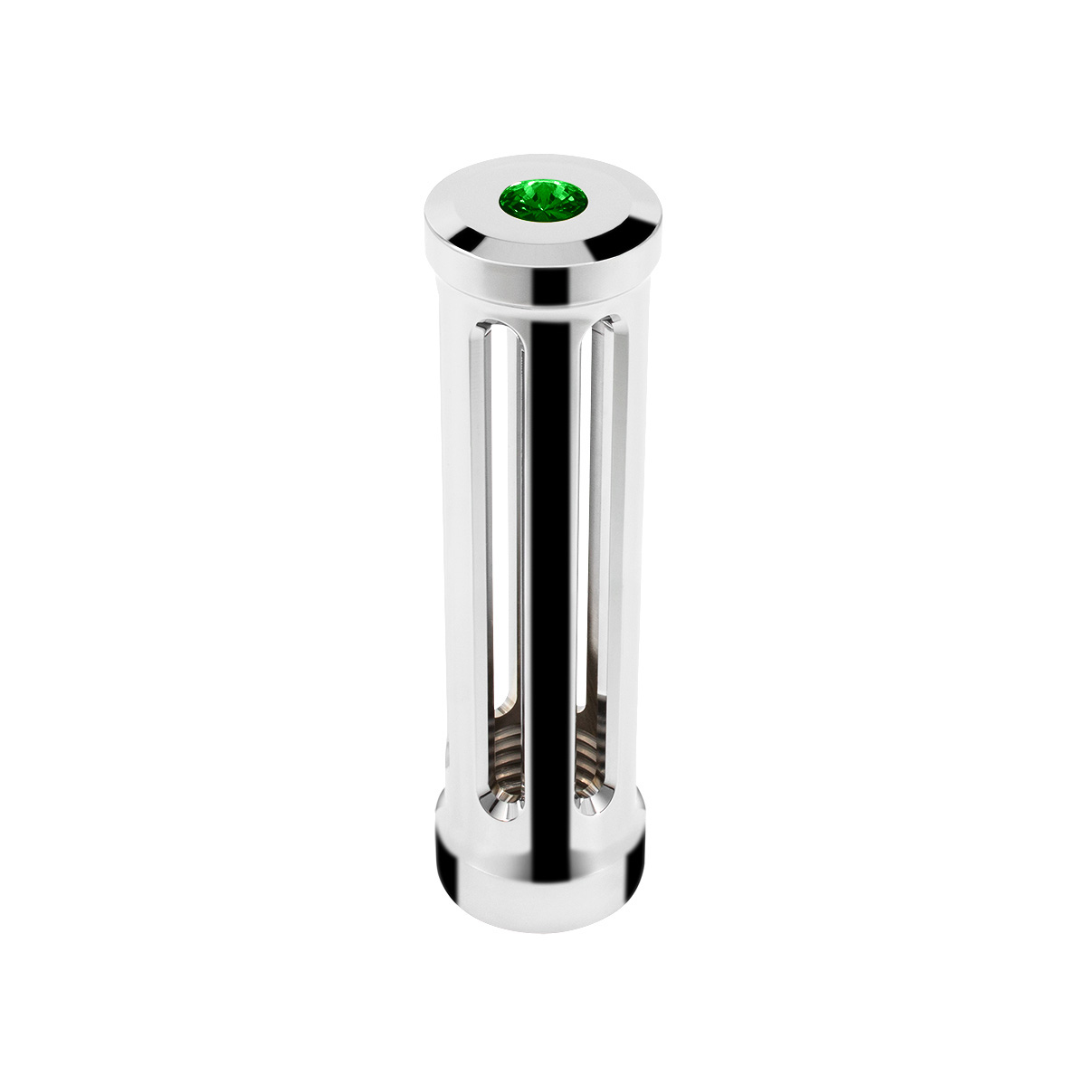 M30X3.5 Thread-On Sonoma Style Gearshift Knob-Dark Green Crystal/Chrome 71124