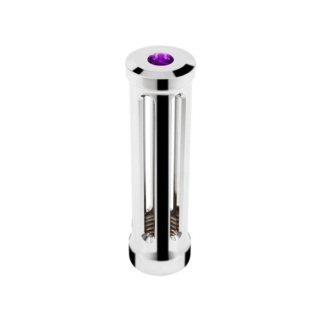 M30X3.5 Thread-On Sonoma Style Gearshift Knob-Purple Crystal/Chrome 71125