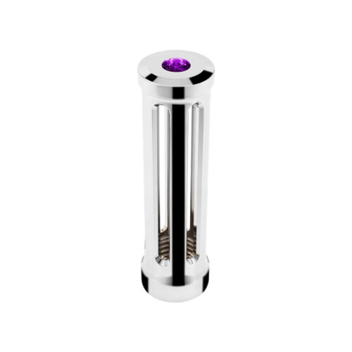 M30X3.5 Thread-On Sonoma Style Gearshift Knob-Purple Crystal/Chrome 71125
