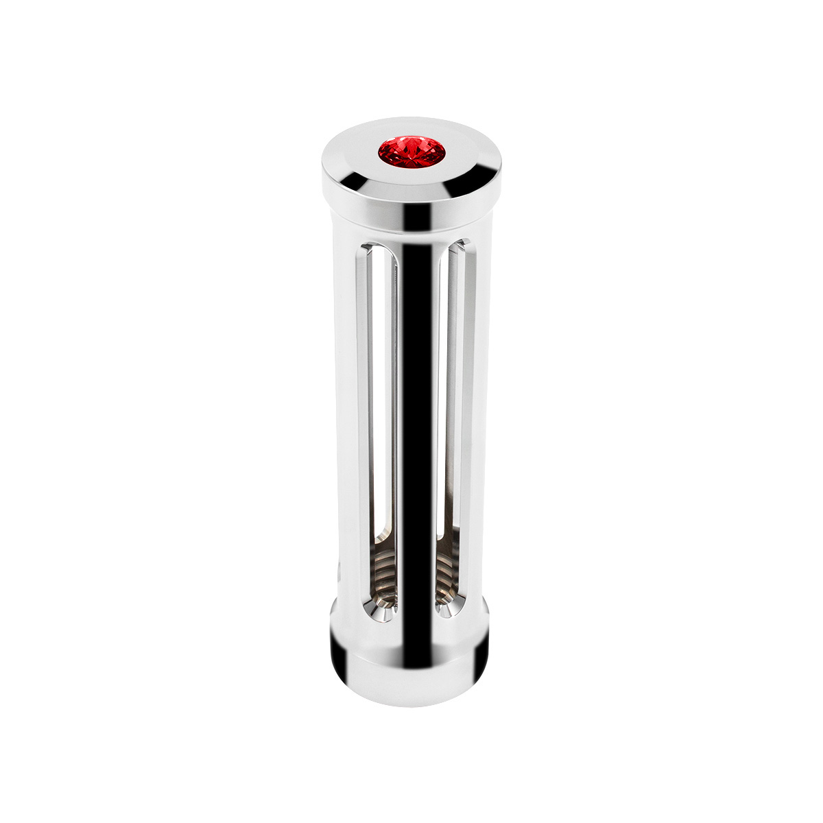 M30X3.5 Thread-On Sonoma Style Gearshift Knob-Red Crystal/Chrome 71126