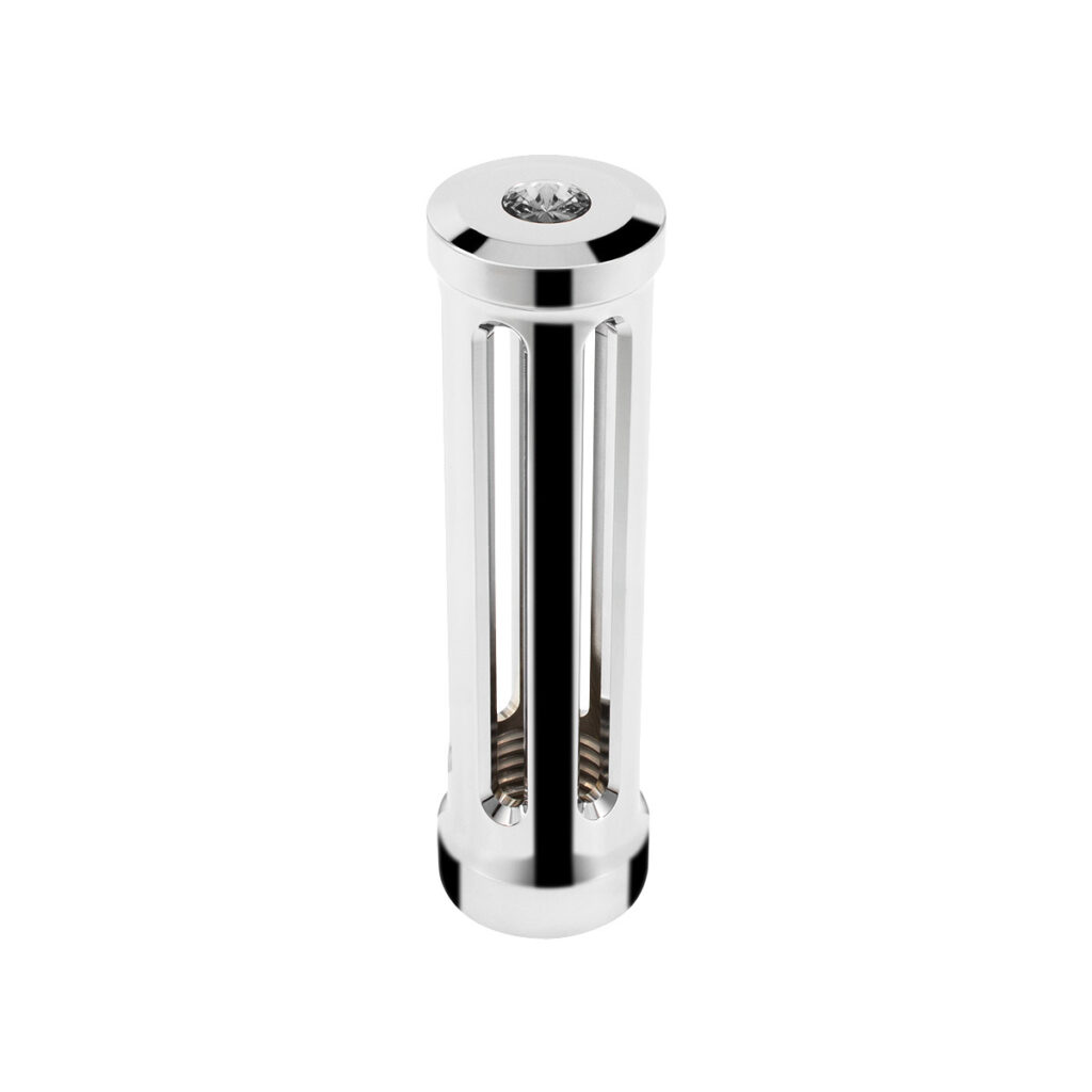 M30X3.5 Thread-On Sonoma Style Gearshift Knob-Smoke Crystal/Chrome 71127